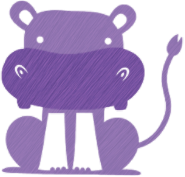 hippopotame violet